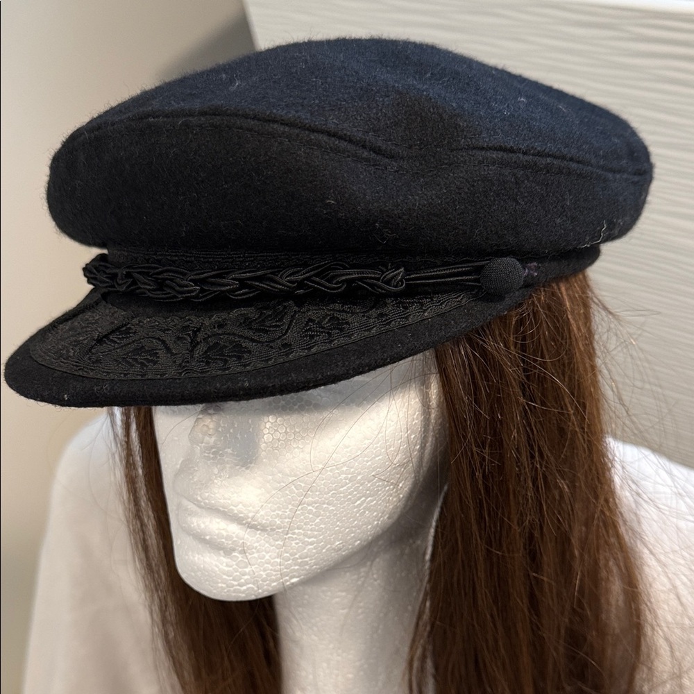 Authentic Greek Fisherman’s Cap in Black Wool UNISEX